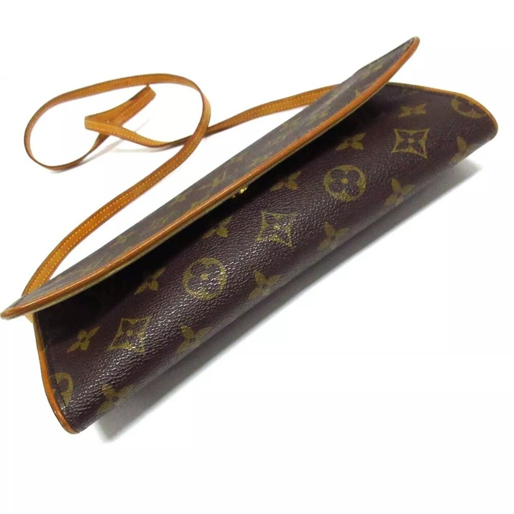 100% Authentic LOUIS VUITTON Pochette Twin GM M51852 Brown Monogram Shoulder Bag - Picture 4 of 10